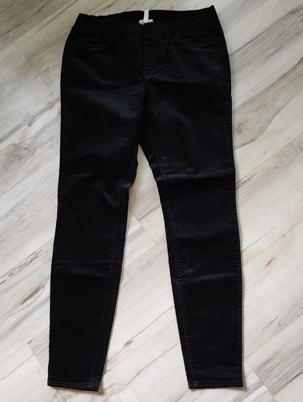 Eileen Fisher Organic Cotton Pull-On Black Corduroy Pants Size Small - Picture 2 of 9